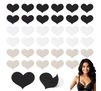 NBEADS 90 pz di Toppa con Ferretto A Forma di Cuore, Kit di Toppe Autoadesive per La Riparazione Del Ferretto Del Reggiseno, 3 colore 1.95x2.5cm per Indumenti Il Ripristino Del Ferretto Esposto