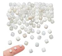 NBEADS 97 Pz Perline di Pietra di Luna Arcobaleno Naturale, Perline Distanziatrici Sciolte A Cubo Da 4mm, Fili di Perline di Pietra Sfaccettate per Fai Da Te, Gioielli, Artigianato, Foro: 0.8mm