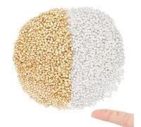 NBEADS Circa 400 pz 8 stili Perline A Cricchetto Placcate Oro 14K, 2 Colori Perline Distanziatrici Stopper Perline Distanziatrici Lisce per La Creazione di Gioielli Perline-Ossidazione, Foro:0.8-1.8mm