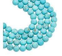 NBEADS Circa 94pz Perle di Pietra Howlite Tinte in Turchese da 8mm, Perline Rotonde Allentate con Pietre Preziose Colorate Smerigliate per Bracciali Fai-da-Te, Collane, Creazione di Gioielli