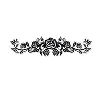 NBEADS Decorazione Da Parete In Metallo con Rosa, Decorazione Da Parete con Rose Rampicanti In Metallo Nero per Camera Da Letto Soggiorno, Bagno, Sopra Il Letto, Decorazione Da Parete, 29.2x6.9cm