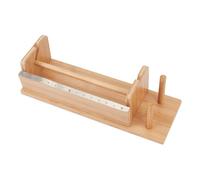 NBEADS dispenser In Bambù Legno per Nastro Adesivo, Supporto Multi-Nastro In Bambù Legno, Taglierina per Nastro Adesivo, Portarotolo per Fai Da Te, confezione Regalo Ufficio Casa Scuola 30.3X10.4X9cm