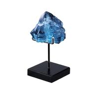 NBEADS Espositore per Rocce, Espositore in Cristallo Metallico da 6.55x6.55x12.5cm Espositore per Campioni Minerali Cavalletto per Pietre Preziose Geodi Agata Minerale per Casa L'Ufficio, Nero