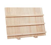NBEADS Espositori per Orecchini In Legno, Espositore per Orecchini per Gioielli A 3 strato Porta Carte per Orecchini In Legno Foto con Supporto di Base per Negozio Al Dettaglio, 40x14.1x30cm