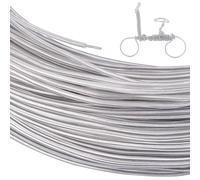 NBEADS Filo di Alluminio Rivestito in Plastica Trasparente PVC Da 656.2 metro, Filo Metallico Pieghevole Calibro 12 per Fare Vestiti, Copricapo, Realizzazione Floreale, Artigianato Fai-da-Te, Platino