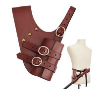 NBEADS Fondina Medievale per Spada e Rana, Fondina in Pelle per Spada per Cintura Fodero A Mano Destra Porta Spada in Pelle PU Fodero per Cintura Rinascimentale per Costume Cosplay, Sella Marrone