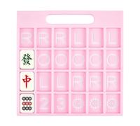 NBEADS Mahjong - Tavola pratica per principianti, 18,6 x 18,3 cm, rosa, guida da tavolo per sinistra e destra, strumento di formazione professionale per club sociali e pratica domestica