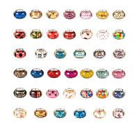 NBEADS Perline Europeo Acrilico, 2 scatole 100 Pezzi Perline per Gioielli A Catena con Serpente Europeo A Foro Largo per La Produzione di Oggetti Fatti A Mano, Foro: 5 mm