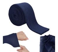 NBEADS Polsino A Coste Da 1.83m, 6cm Colletto Manica Polsini Rifinitura Scollatura Cintura Materiale Cotone Costine Polsino per Cinture Colletto Rifinitura Giacca Accessori Da Cucire, Blue Marine