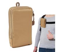 NBEADS Porta Del Telefono Zaino, Borsa Per Zaino Multiuso, Marsupio con Cerniera per Viaggi, Escursioni, Corsa, Ciclismo, Attività All'Aperto, 19x12cm, Verga D'Oro Scuro