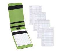 NBEADS Porta Segnapunti da Golf in Pelle, Copertina per Registro di Yardage con 5 Pezzo di Carta Segnapunti per Golf e Passante per Matita Incorporato, Nero Verde, 10.8x19cm
