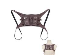 NBEADS Portaspada Posteriore, Fodero per Spada Regolabile con Supporto per Spalla e Retro Fondina In Pelle con Doppia Schiena Cintura per Cosplay e Feste, Marrone Noce di Cocco