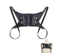 NBEADS Portaspada Posteriore, Fodero per Spada Regolabile con Supporto per Spalla e Retro, Spada Medievale Retrò, Rana e Katana, Fondina In Pelle con Doppia Schiena, Cintura per Cosplay e Feste, Nero