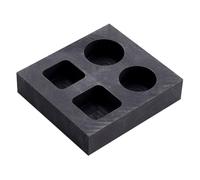 NBEADS Stampo per Lingotti In Grafite 4 in 1, Forno A Crogiolo per Fusione di Stampi per Fusione di Oro, Argento, Alluminio, Rame, Ottone, Tondo: 20/22mm, Quadrato: 18x18mm/20x20mm