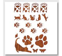 NBEADS Stencil di Pittura di Modi l'i di Gatto 29.7×21Cm, Stencil di Pittura di Disegno Svuotati in Pet per Dipingere su Pannelli di Legno Stencil di Pittura Artigianale Riutilizzabile