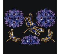 NBEADS Strass A Forma di Libellula Da Stirare, Decalcomania per Trasferimento di Calore Decalcomanie In Cristallo Scintillante Modi lo con Strass Trasparente per Magliette, Pantaloni, Borse