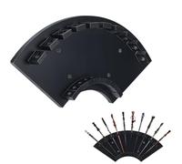 NBEADS Supporto Espositivo da Parete per Bacchetta, Espositore per Bacchette Magiche in Legno A Forma di Ventaglio da 10 Slot Supporto per Mago Decorazione per Soggiorno Ufficio Casa Halloween, Nero