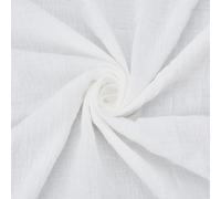 NBEADS Tessuto A Doppia Garza Da 1.3x2 m, Tessuto di Cotone In Garza Morbida per Cucito Quilting Progetti Artigianali Fai Da Te e Decorazioni per La Casa, Bianco