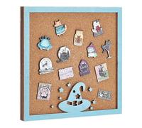 NBEADS Vassoio In Sughero per Espositore A Spillo, Bacheca Da Parete In Legno A Forma di Cappello Magico Quadrato per Spille per Riporre Spille e Spille, Casa e Festival, 20.4x20.4cm