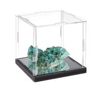 NBEADS Vetrina Trasparente con Specchio, Protezione Vetrina Assemblaggio Scatole Trasparenti per Modelli Da Collezione Ufficio, Casa e Deposito, 11.5x11.4x10.7cm