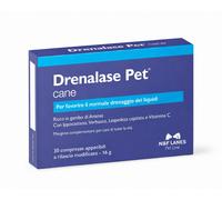 NBF Lanes Integratore per cani Drenalase Pet – Drenaggio dei liquidi – 30 compresse