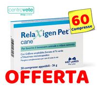 Nbf Lanes RELAXIGEN Pet CANE 60 Compresse → Combatte Paure Stress Ansia Botti