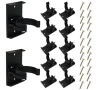 NbgrvB 12 clip per piedini per armadietto, per zoccolo della cucina, gambe regolabili, colore nero, in plastica, con 24 viti per la regolazione dell'altezza dei mobili