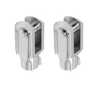 NbgrvB 2 pezzi M8 x 1,25 filettatura cilindro pneumatico asta forcella testa giunto con perno a molla, connettore forcella in acciaio al carbonio, cilindri pneumatici, 42 x 16 mm