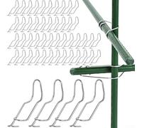 NbgrvB 50 connettori in metallo per piante da giardino, ganci di collegamento per traliccio, clip di supporto per coltivare orti, serre, balconi, protezione delle piante, facile installazione (16 mm)
