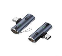 NbgrvB Adattatore da tipo C a AUX con ricarica rapida PD per MacBook Air, dongle di qualità audio Hi-Fi argento (audio 202C-100 grigio)