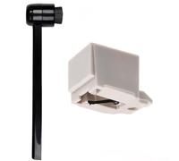 NbgrvB ATN3600L - Puntina di ricambio per giradischi Audio-Technica AT-LP60X, con asta in fibra di carbonio e spazzola per la pulizia, variante bianca e nera (1 pezzo)