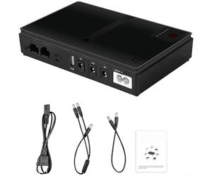 NbgrvB Banca portatile di potere di UPS 10400mAh per il backup del modem del router, gruppo di continuità con sovraccarico per la protezione dei dispositivi di sicurezza (UE)