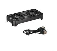 NbgrvB Base di raffreddamento a doppia ventola con ventole silenziose da 140 mm, supporto ammortizzante per router, modem, set-top box, PC, efficace dissipazione del calore