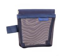 NbgrvB Borsa portaoggetti compatta in rete di nylon trasparente con cerniera e chiusura a scatto in metallo, per cancelleria, trucco, chiavi ed essenziali, multicolore, riutilizzabile, 12 x 12 x 9 x 3