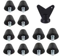 NbgrvB Calcio per tacchetti di ricambio per stivali da calcio da uomo, in nylon per tacchetti in tpu terreno solido multi-terreno 13 mm 16 mm (tetto a punta)