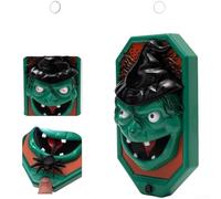 NbgrvB Campanello spaventoso per Halloween con effetti sonori e luminosi | Materiale plastico resistente, meccanismo a sorpresa pop-up, funzionamento a batteria, facile pressione dei pulsanti