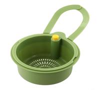NbgrvB Cestello per lavello da cucina, drenaggio multiuso per grani di pasta e prodotti, efficiente filtro a rete in verde/bianco/giallo (verde)