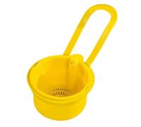 NbgrvB Cestello per lavello da cucina, drenaggio multiuso per pasta e prodotti, efficiente filtro a rete in verde/bianco/giallo (giallo)