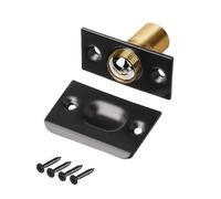 NbgrvB Chiavistello a molla regolabile per porta, resistente, in acciaio inossidabile e ottone, con doppia tensione, per porte interne dell'armadio, finitura nera, confezione da 4 paraurti nero* 1