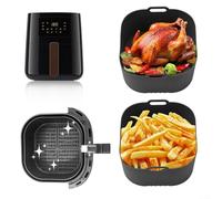 NbgrvB Confezione da 2 fodere in silicone per friggitrice ad aria, antiaderenti, riutilizzabili, per Philips serie HD9252, HD9200, HD9255