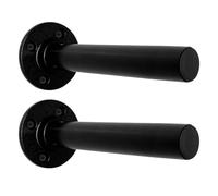 NbgrvB Confezione da 2 supporti da parete per bilancieri in acciaio resistente, con pioli da 36 mm, per casa, palestra, garage, fitness