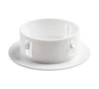 NbgrvB Copertura decorativa per foro da parete, 40-100 mm, in plastica, bianca, per aperture di tubi dell'aria condizionata, rivestimento protettivo per installazione di tubi dell'acqua in PVC con