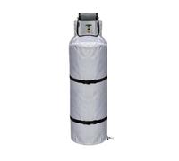 NbgrvB Copertura per bombola di propano 40 x 122 cm, per bombola del gas resistente con tasca laterale per riscaldatori da terrazza (grigio chiaro)