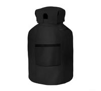NbgrvB Copertura per serbatoio di propano da 9,1 kg, resistente Oxford 210D, protezione per bombola del gas con sfiato, per esterni, giardino, barbecue, colore nero, 33 x 49,5 cm