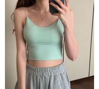 NbgrvB Damen Ice-Silk Tanktop U-Ausschnitt Rückenfrei | Kühler Ice-Silk Stoff, U-Ausschnitt Design, rückenfrei Stil, ideale per heiße Tage, sommerlich leicht