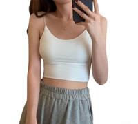 NbgrvB Damen Ice-Silk Tanktop U-Ausschnitt Rückenfrei | Kühler Ice-Silk Stoff, U-Ausschnitt Design, rückenfrei Stil, ideale per heiße Tage, sommerlich leicht