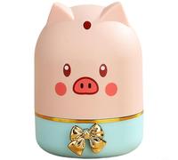 NbgrvB Dispenser automatico di stuzzicadenti, carino per coniglio, con pulsante a pressione, per casa, cucina, sala da pranzo, per scatola di plastica compatta 7 x 7 x 11 cm (maialino piccolo)