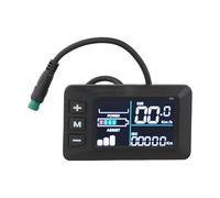 NbgrvB Elettrico per bicicletta Display LCD 24V/36V/48V, UART 2 Communication, connettore 5-pin per manubrio da 0,86", nero (schermo a colori)