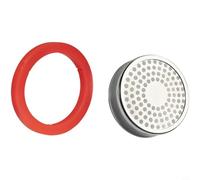 NbgrvB Filtro portafiltro da 58 mm e guarnizione per kit ad anello per macchine da caffè E61, per macchina da caffè in acciaio inossidabile per parte di ricambio (filtro + anello in silicone)
