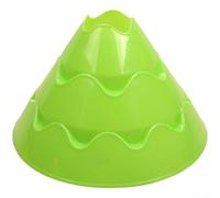 NbgrvB Grandi coni da allenamento per calcio, confezione da 4 marcatori a disco in PE con fori per esercitazioni di calcio, agilità, sport, arancione, rosso, giallo, blu, verde, 25 x 15 cm (verde)